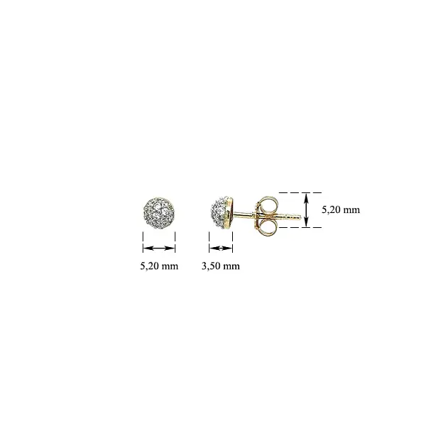 Золотые серьги с цирконами