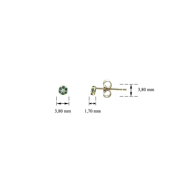 Золотые серьги с изумрудами