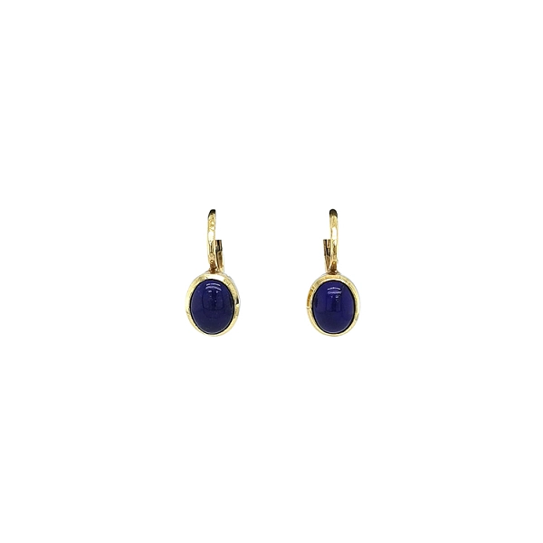 Золотые серьги Lapis Lazuli