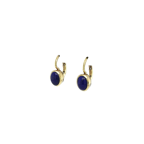 Золотые серьги Lapis Lazuli