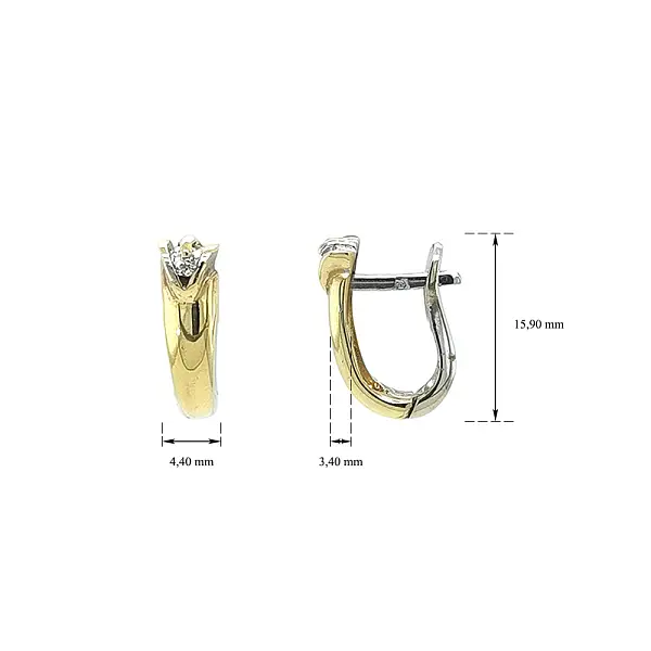 Золотые серьги с цирконами