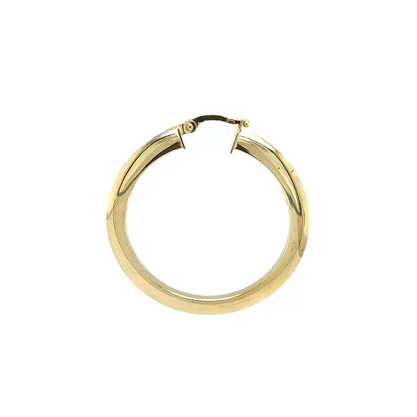 Золотые круглые серьги