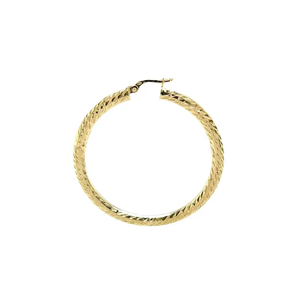 Золотые круглые серьги