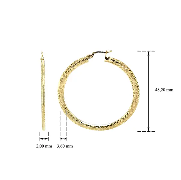 Золотые круглые серьги