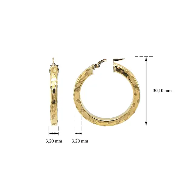 Золотые круглые серьги