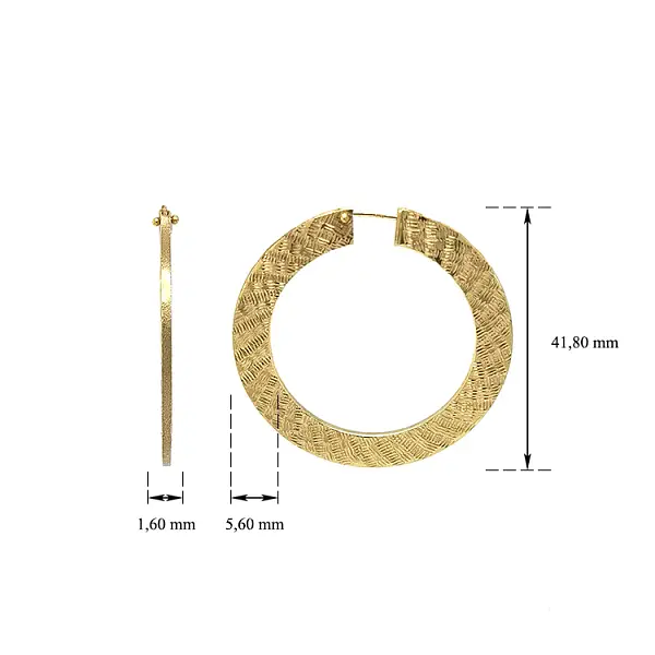 Золотые круглые серьги