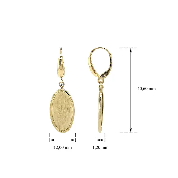 Золотые серьги-пусеты