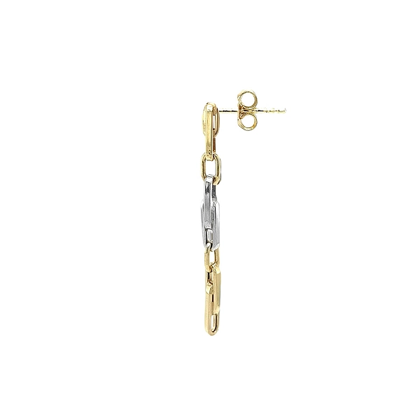 Серьги из комбинированного золота