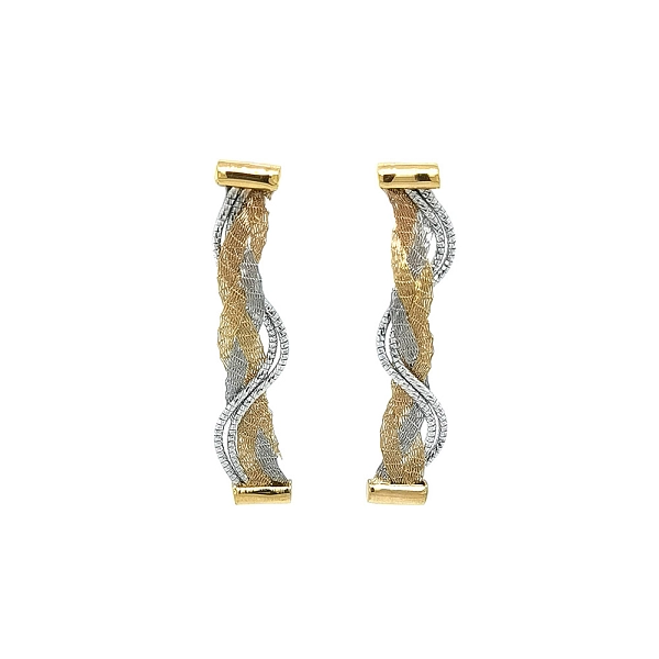 Серьги из комбинированного золота