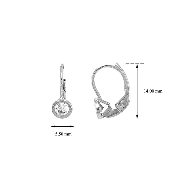 Золотые серьги с цирконами