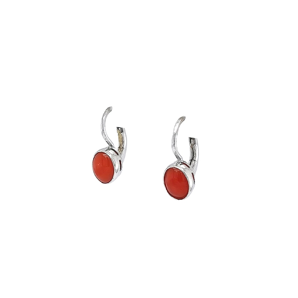 Серьги из коралла и белого золота для уникального стиля