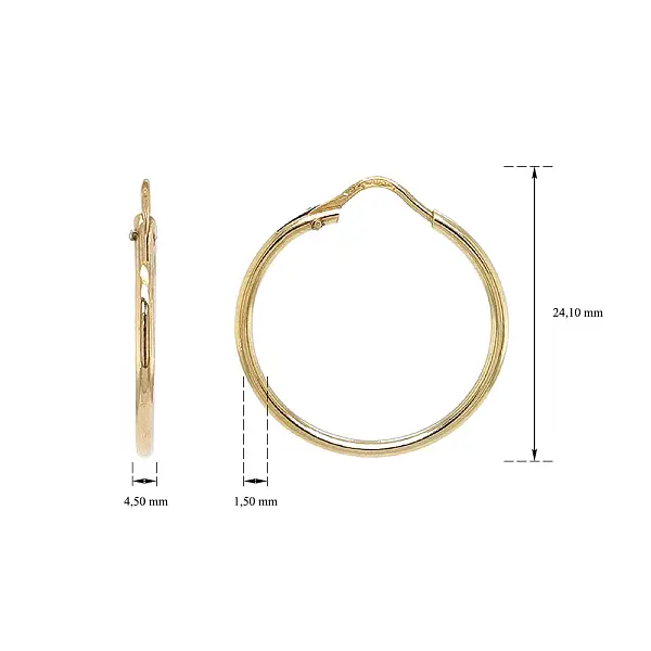 Элегантные и нестареющие круглые серьги из золота