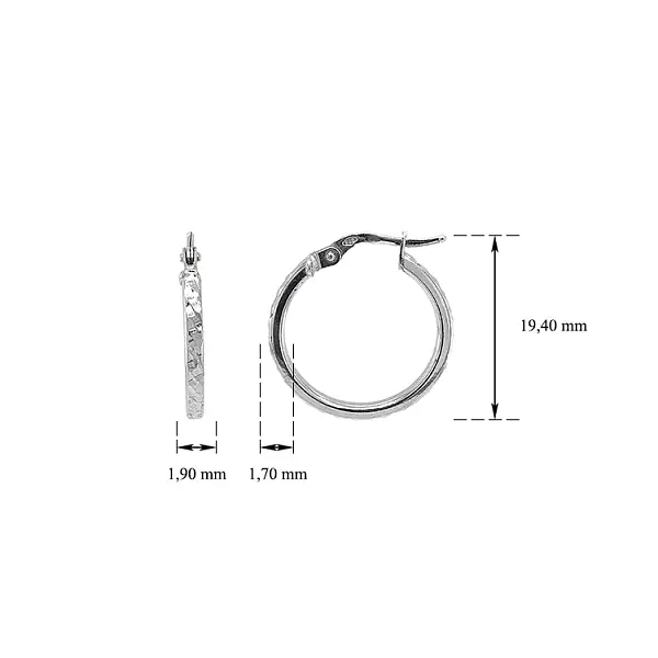 Круглые серьги из белого золота