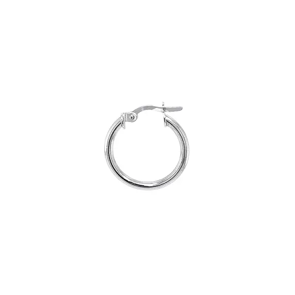 Круглые серьги из белого золота