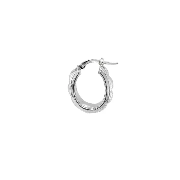 Круглые серьги из белого золота