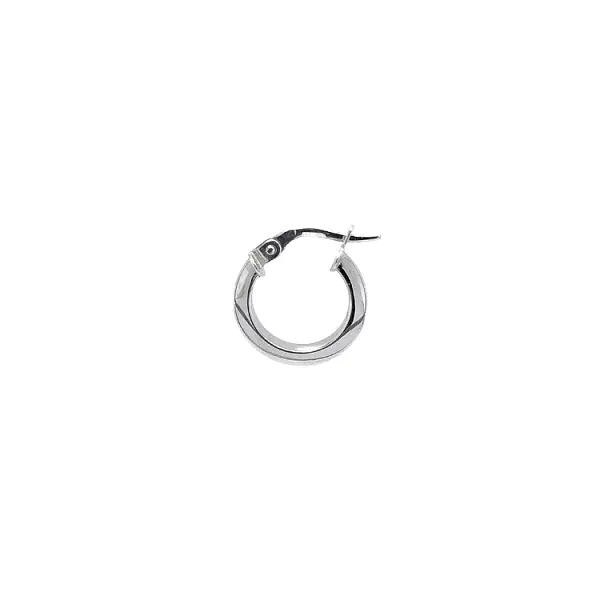 Круглые серьги из белого золота