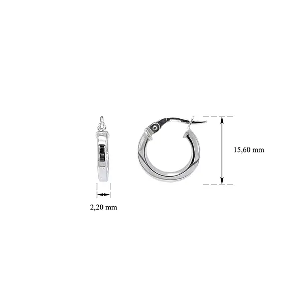 Круглые серьги из белого золота