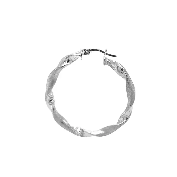 Круглые серьги из белого золота