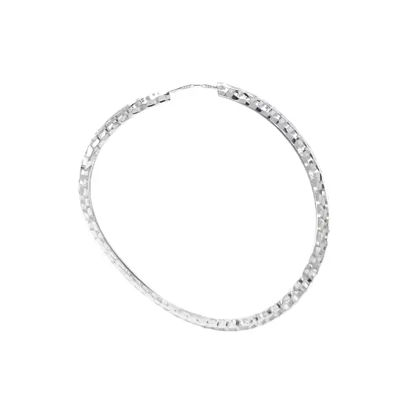 Круглые серьги из белого золота