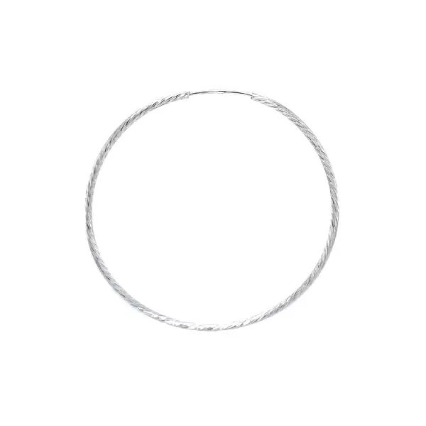 Круглые серьги из белого золота