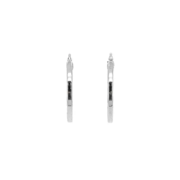 Круглые серьги из белого золота