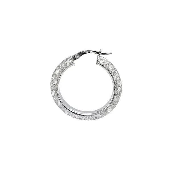 Круглые серьги из белого золота