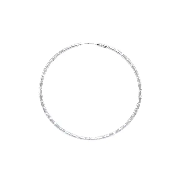 Круглые серьги из белого золота