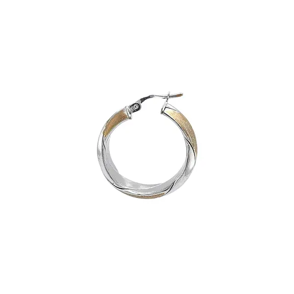 Круглые серьги из комбинированного золота