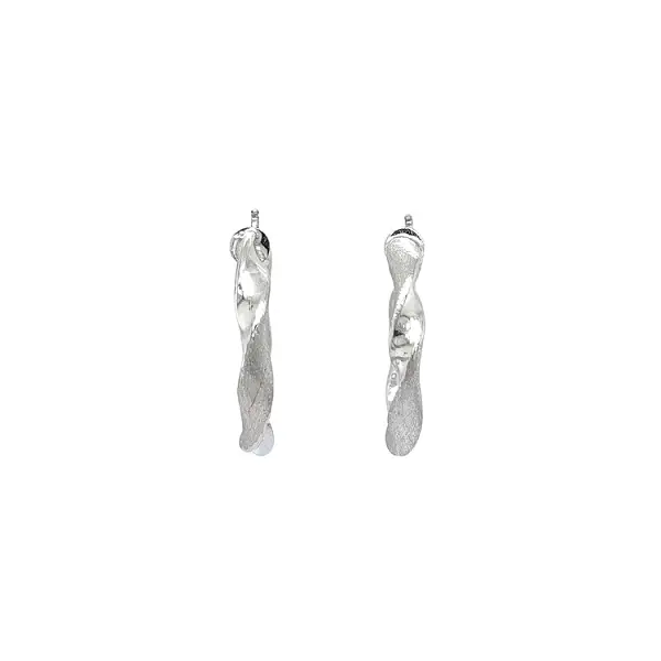 Круглые серьги из белого золота