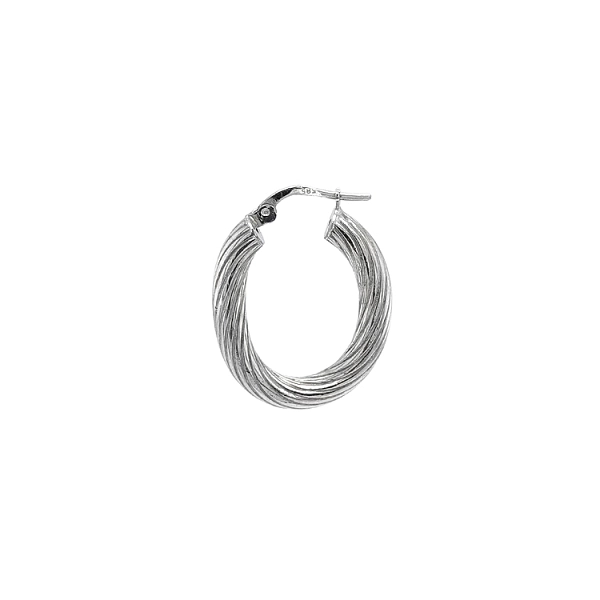 Круглые серьги из белого золота
