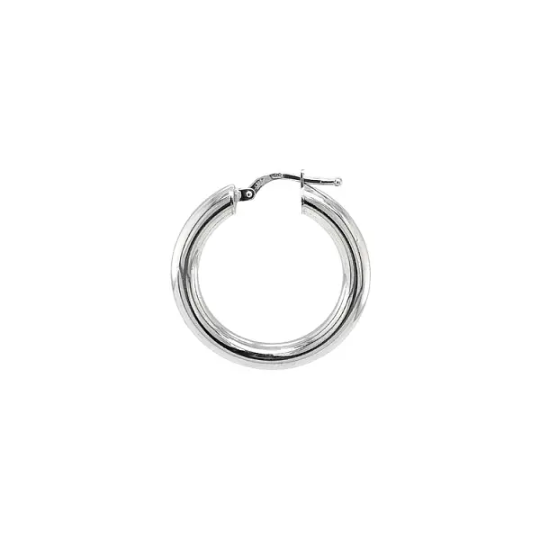 Круглые серьги из белого золота