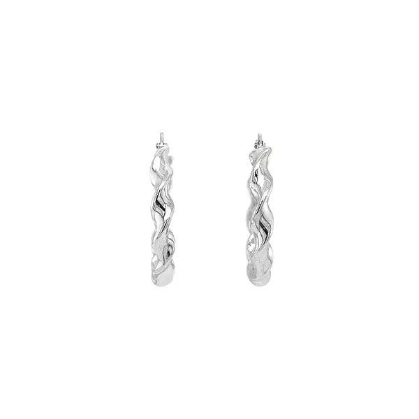 Круглые серьги из белого золота