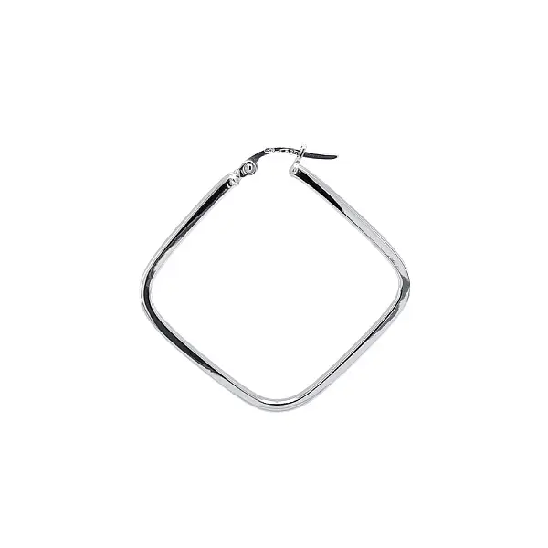 Круглые серьги из белого золота