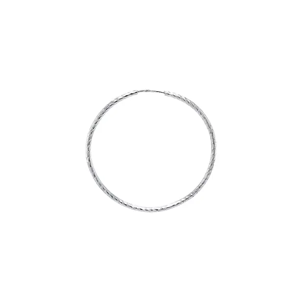 Круглые серьги из белого золота