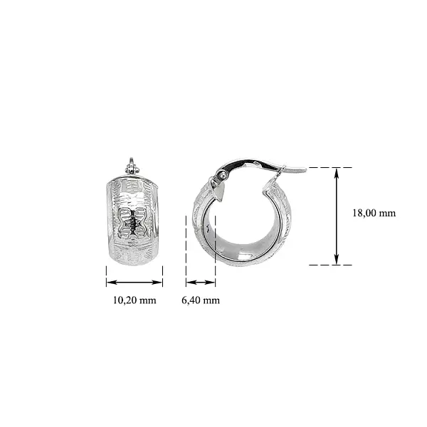 Круглые серьги из белого золота