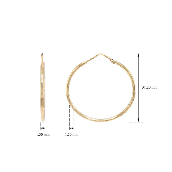 Золотые круглые серьги