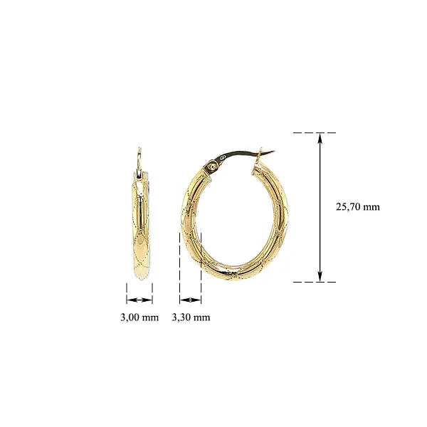 Золотые круглые серьги