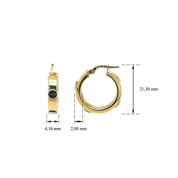 Золотые круглые серьги