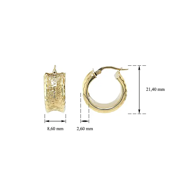 Золотые круглые серьги