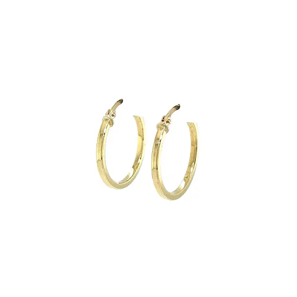 Золотые круглые серьги