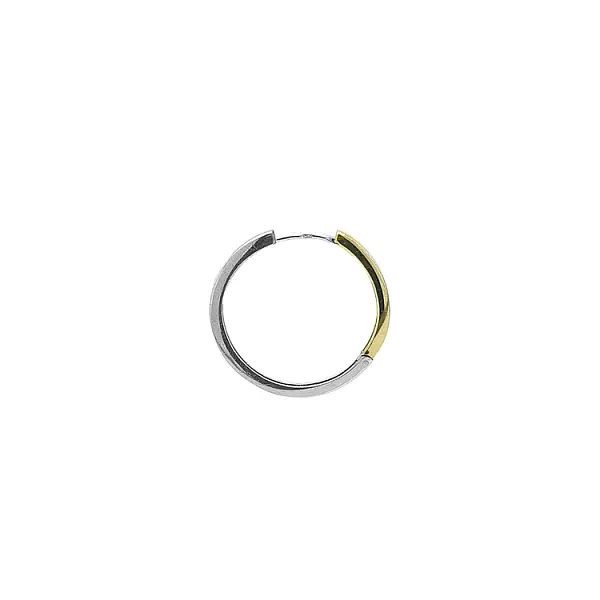 Круглые серьги из комбинированного золота