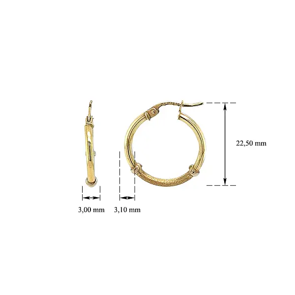 Золотые круглые серьги