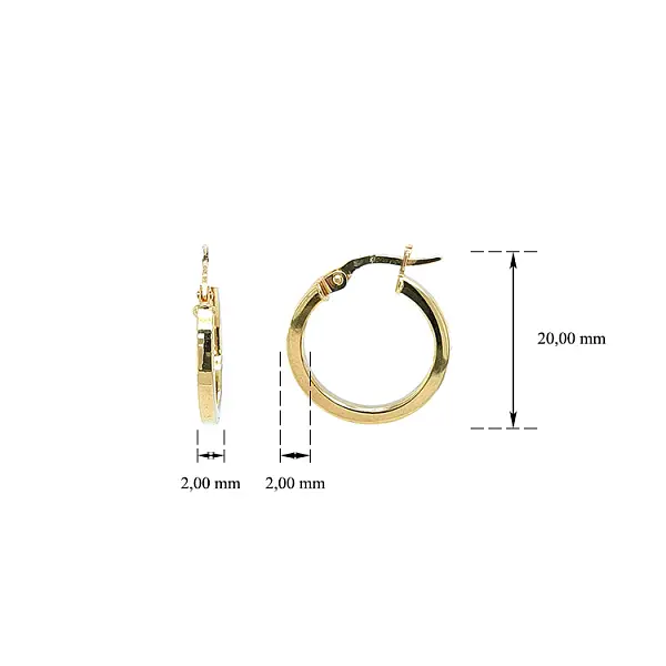 Золотые круглые серьги