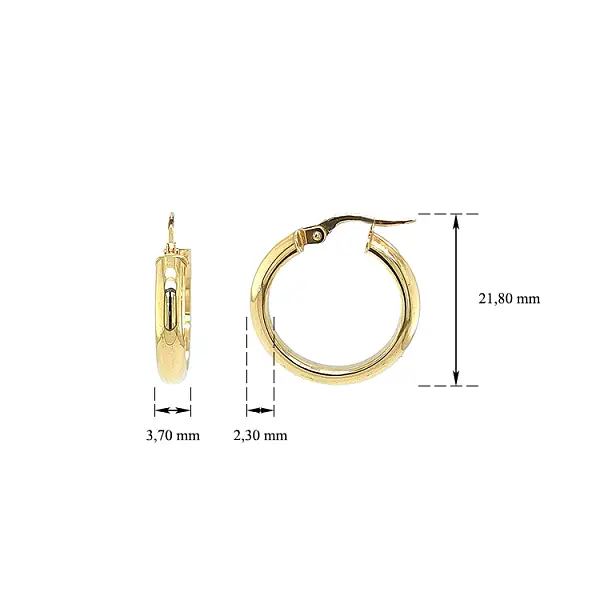 Золотые круглые серьги