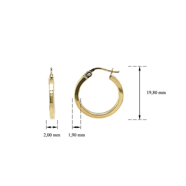 Золотые круглые серьги