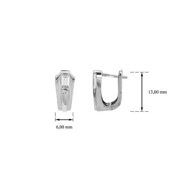 Золотые серьги с цирконами