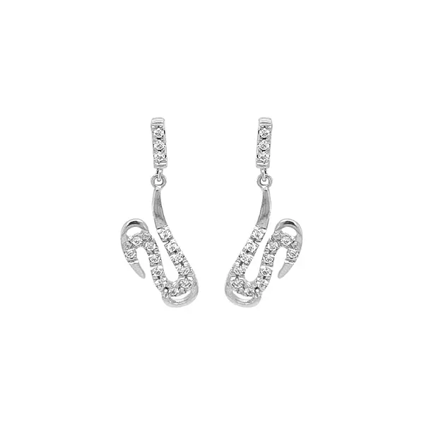 Золотые серьги-пусеты с цирконами