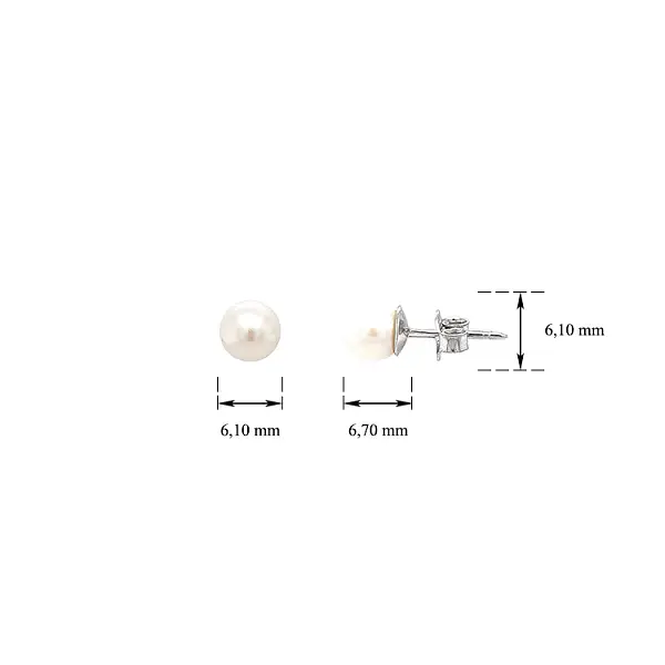 Серьги 'Пеки' с жемчужиной из белого золота