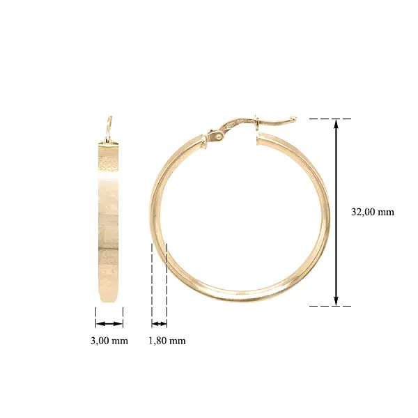 Золотые круглые серьги