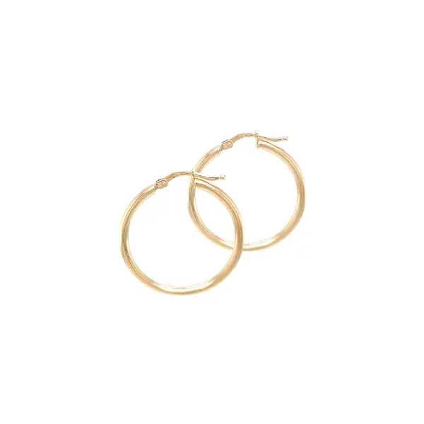 Золотые круглые серьги